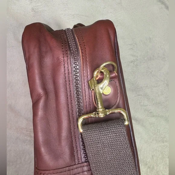 Duluth Pack Freelance Briefcase Black Leather Bag Business Everyday Travel - Picture 8 of 12